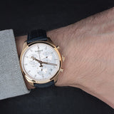 Tissot T Classic PR 100 Chronograph Silver Dial Black Leather Strap Watch for Men - T101.417.36.031.00