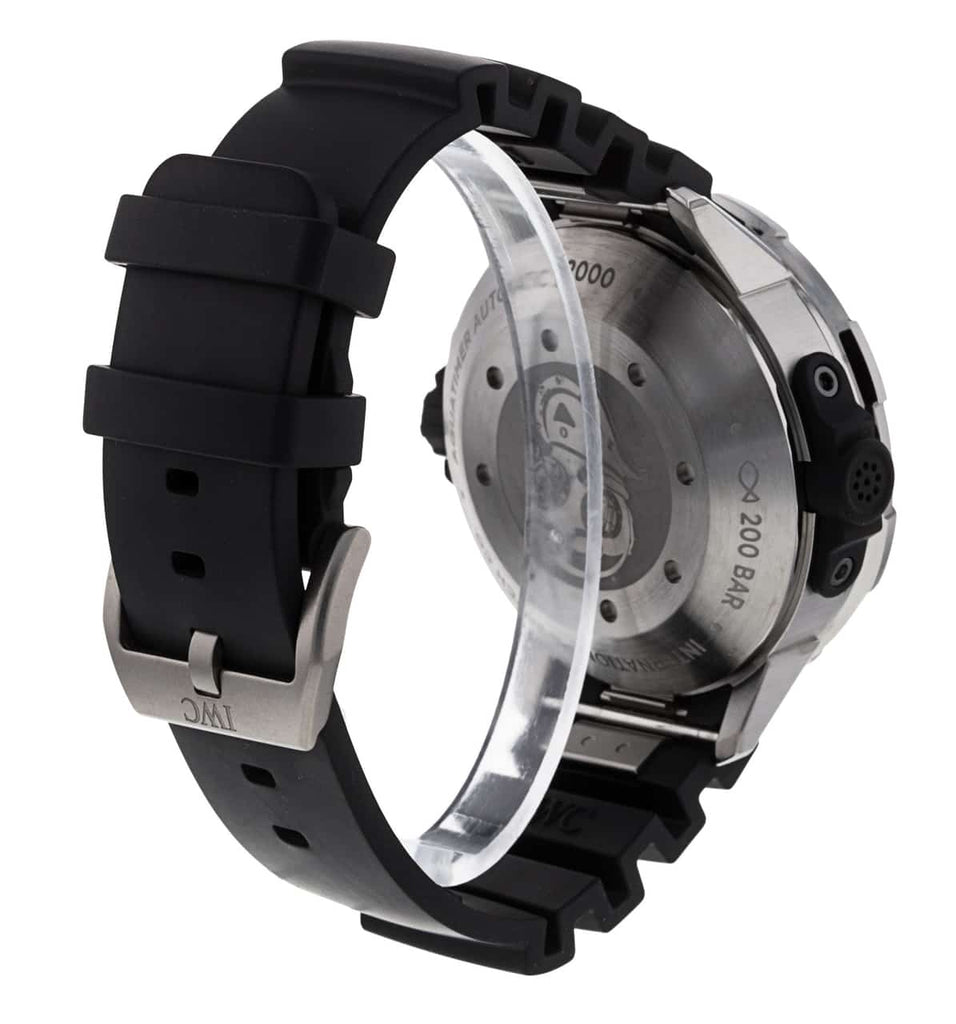 IWC Aquatimer Automatic 2000 Black Dial Black Rubber Strap Watch for Men - IW358001