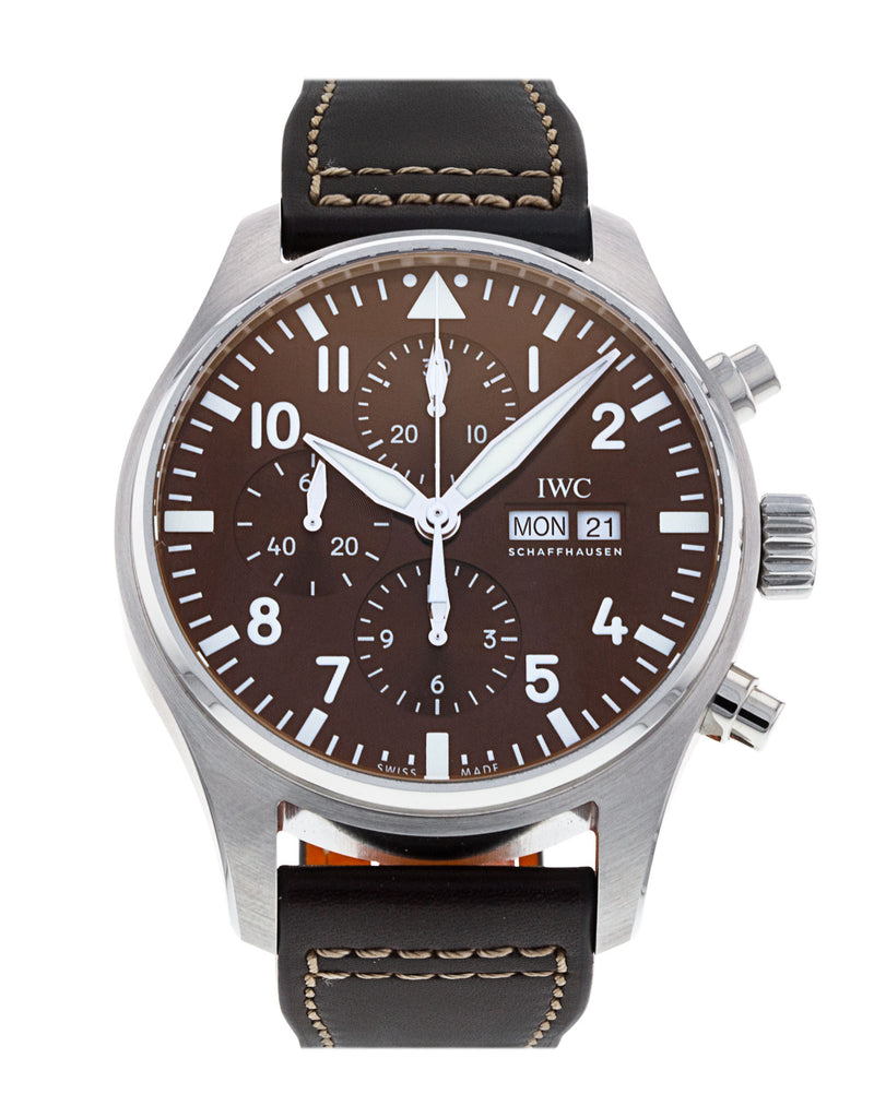 IWC Pilot's Watch Chronograph Edition Brown Dial Brown Leather Strap Watch for Men - IW377713