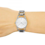Calvin Klein Dainty Silver Dial Silver Steel Strap Watch for Women - K7L23146