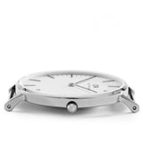 Daniel Wellington Classic Glasgow White Dial Two Tone NATO Strap Unisex Watch - DW00100047