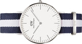 Daniel Wellington Classic Glasgow White Dial Two Tone NATO Strap Unisex Watch - DW00100047