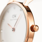 Daniel Wellington Classy Winchester White Dial Two Tone NATO Strap Watch For Women - DW00100065