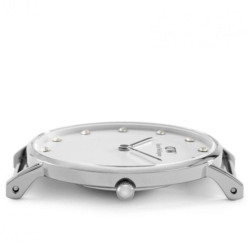 Daniel Wellington Classy Winchester White Dial Two Tone NATO Strap Watch For Women - DW00100081