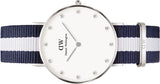 Daniel Wellington Classy Glasgow White Dial Two Tone Nylon Strap Watch For Women - DW00100082