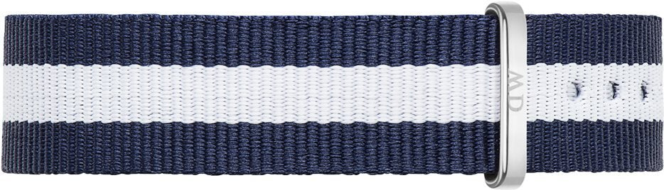 Daniel Wellington Classy Glasgow White Dial Two Tone Nylon Strap Watch For Women - DW00100082