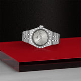 Tudor Royal Day Date Diamonds Automatic Silver Dial Silver Steel Strap Watch for Men - M28600-0002
