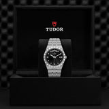 Tudor Royal Automatic Diamonds Black Dial Silver Steel Strap Watch for Men - M28600-0004