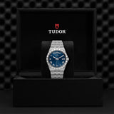 Tudor Royal Automatic Blue Dial Silver Steel Strap Watch for Men - M28600-0005