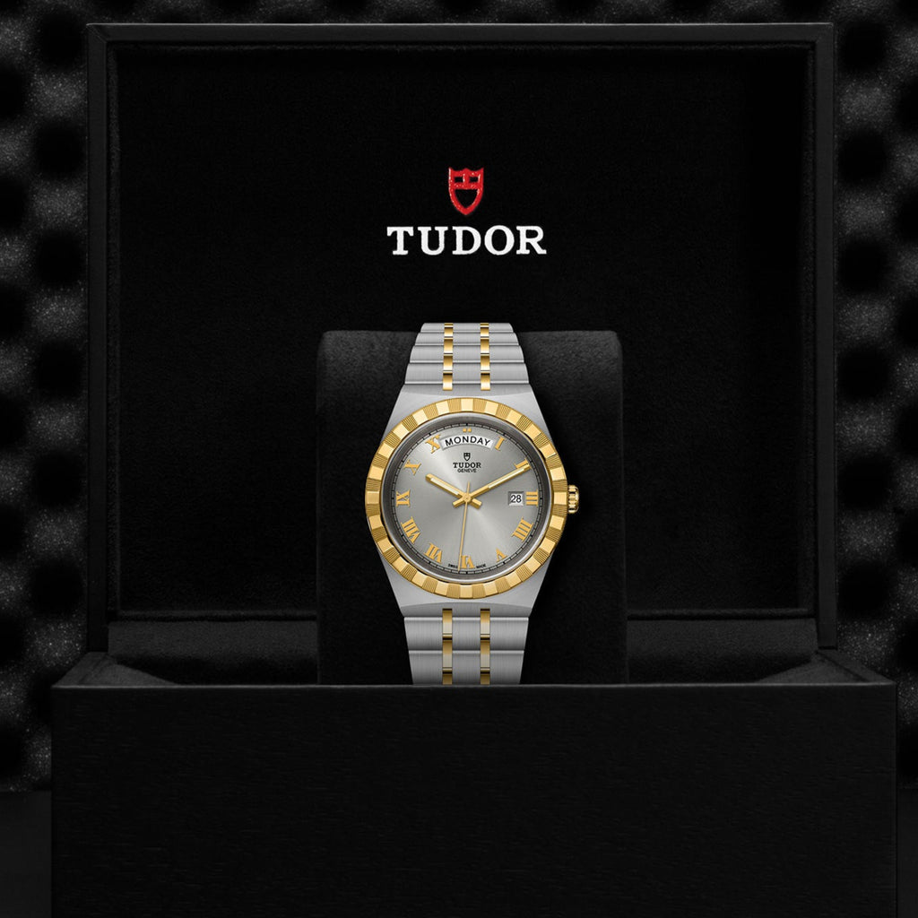 Tudor Royal Automatic Silver Dial Two Tone Steel Strap Watch for Men - M28603-0001