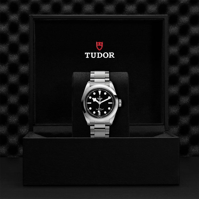 Tudor Black Bay Automatic Black Dial Silver Steel Strap Watch for Men - M79540-0001