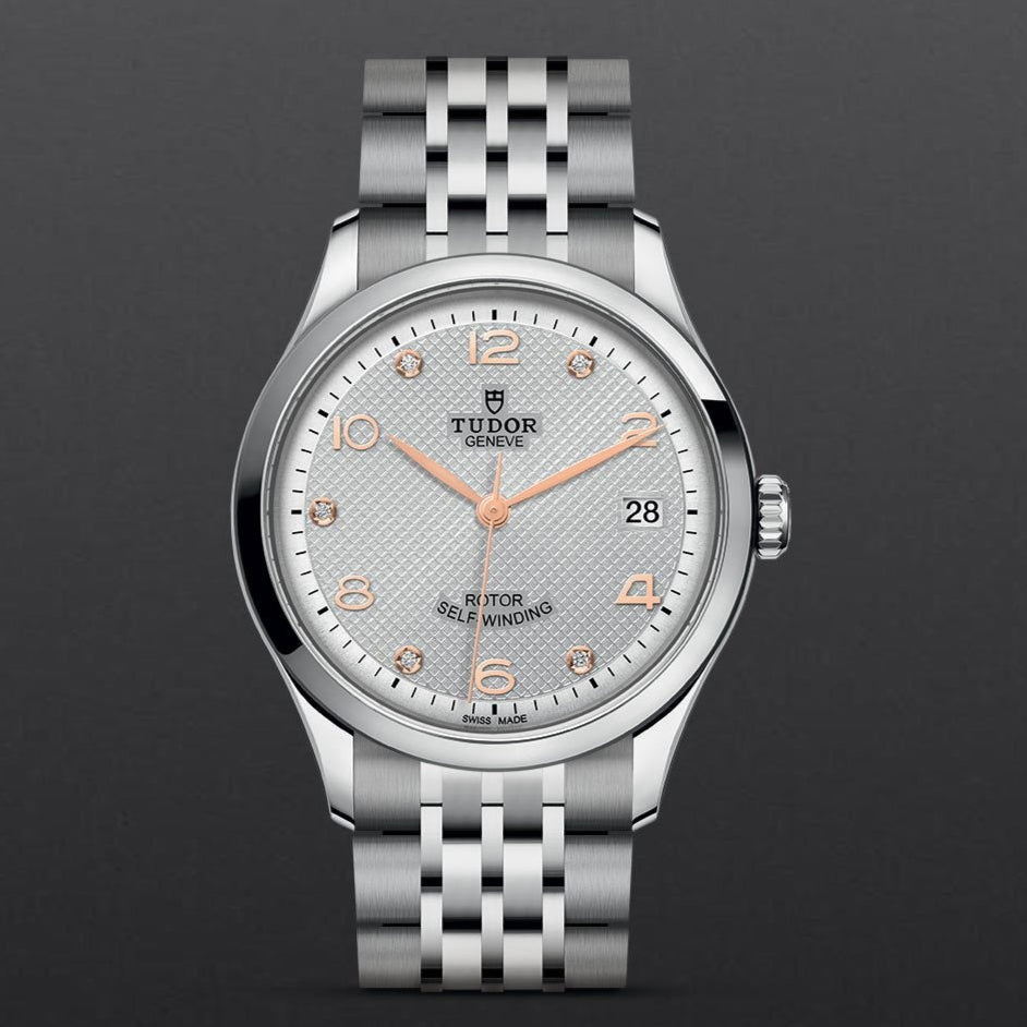 Tudor 1926 Automatic Diamonds Silver Dial Silver Steel Strap Watch for Men - M91650-0003