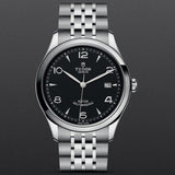 Tudor 1926 Automatic Black Dial Silver Steel Strap Watch for Men - M91650-0002