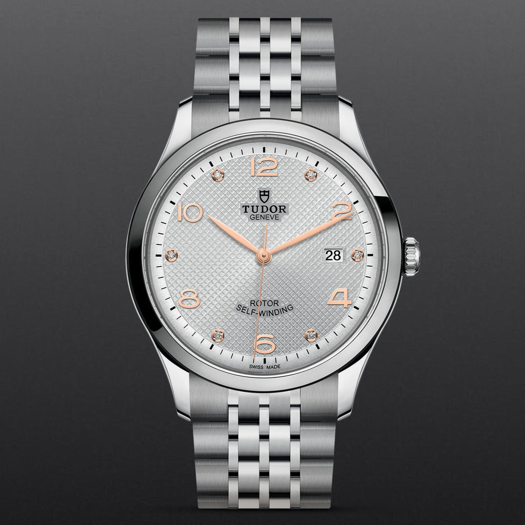 Tudor 1926 Automatic Diamonds Silver Dial Silver Steel Strap Watch for Men - M91650-0003