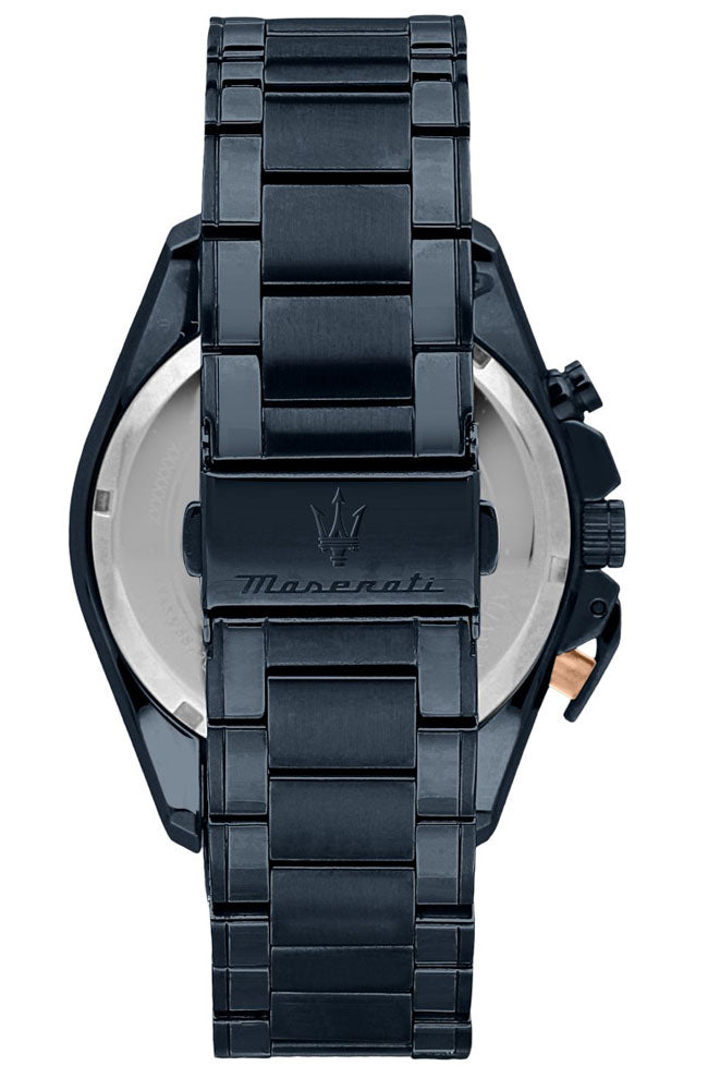 Maserati Traguardo Chronograph Blue Dial Blue Steel Strap Watch For Men - R8873612054