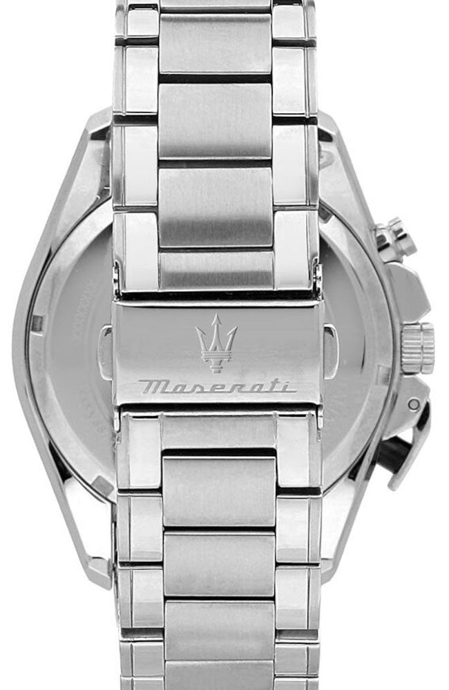 Maserati Traguardo Chronograph Green Dial Silver Steel Strap Watch For Men - R8873612060