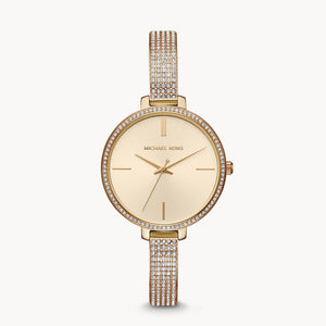 Michael Kors Jaryn Quartz Gold Dial Gold Steel Strap Watch For Women - MK3784