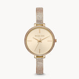 Michael Kors Jaryn Quartz Gold Dial Gold Steel Strap Watch For Women - MK3784