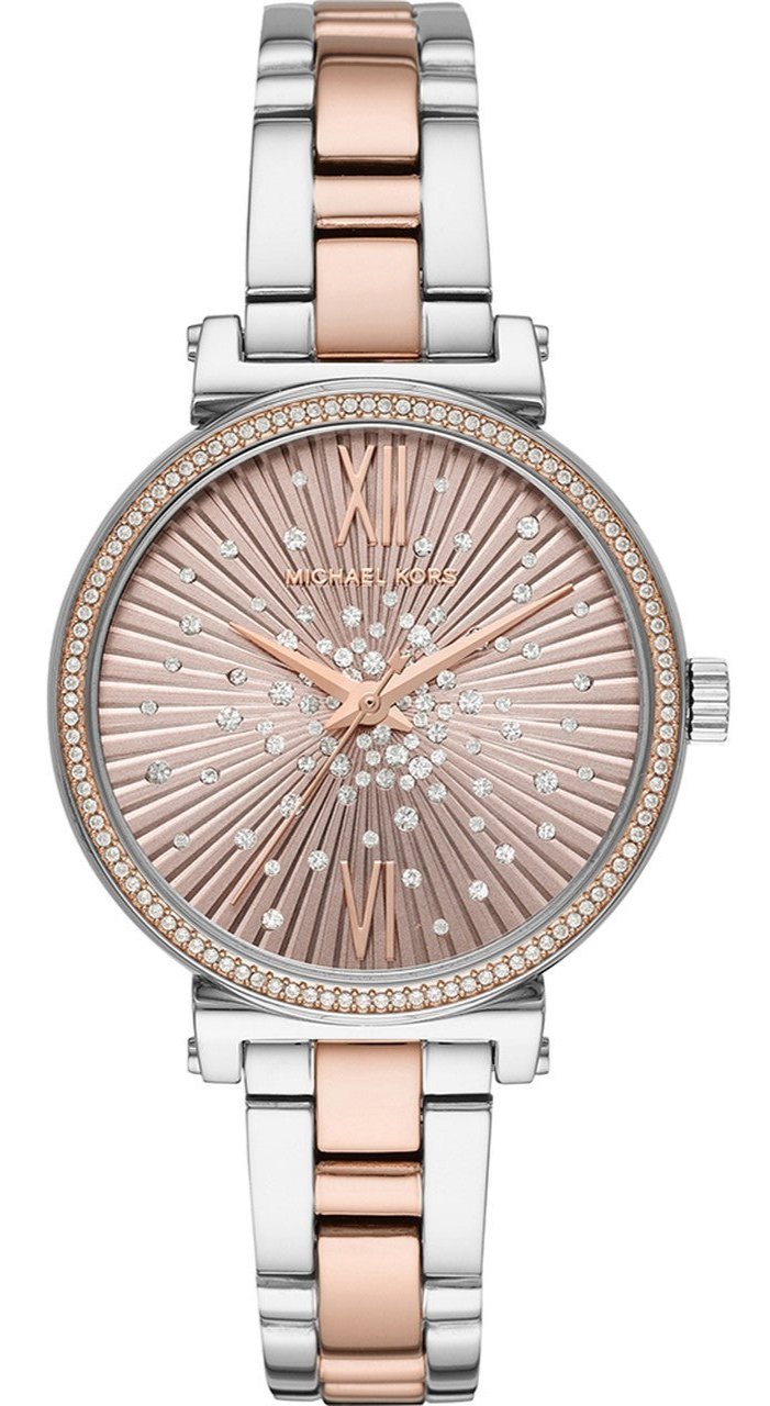Michael Kors Silver Stainless Steel Watch with Rose Gold Dial Michael Kors MK4999 Essex Two-Tone Women main image 4
