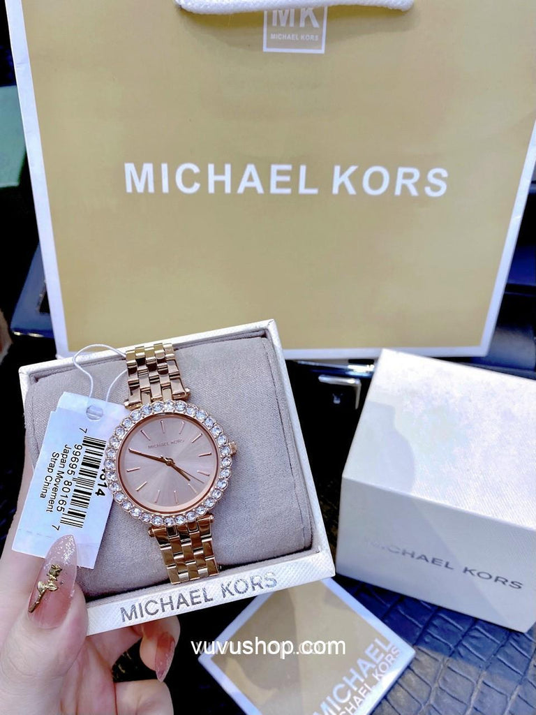 Michael Kors Darci Quartz Rose Gold Dial Rose Gold Steel Strap Watch For Women - MK4514