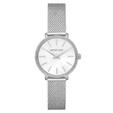 Michael Kors Pyper Quartz Mother of Pearl White Dial Silver Mesh Strap Watch For Women - MK4618