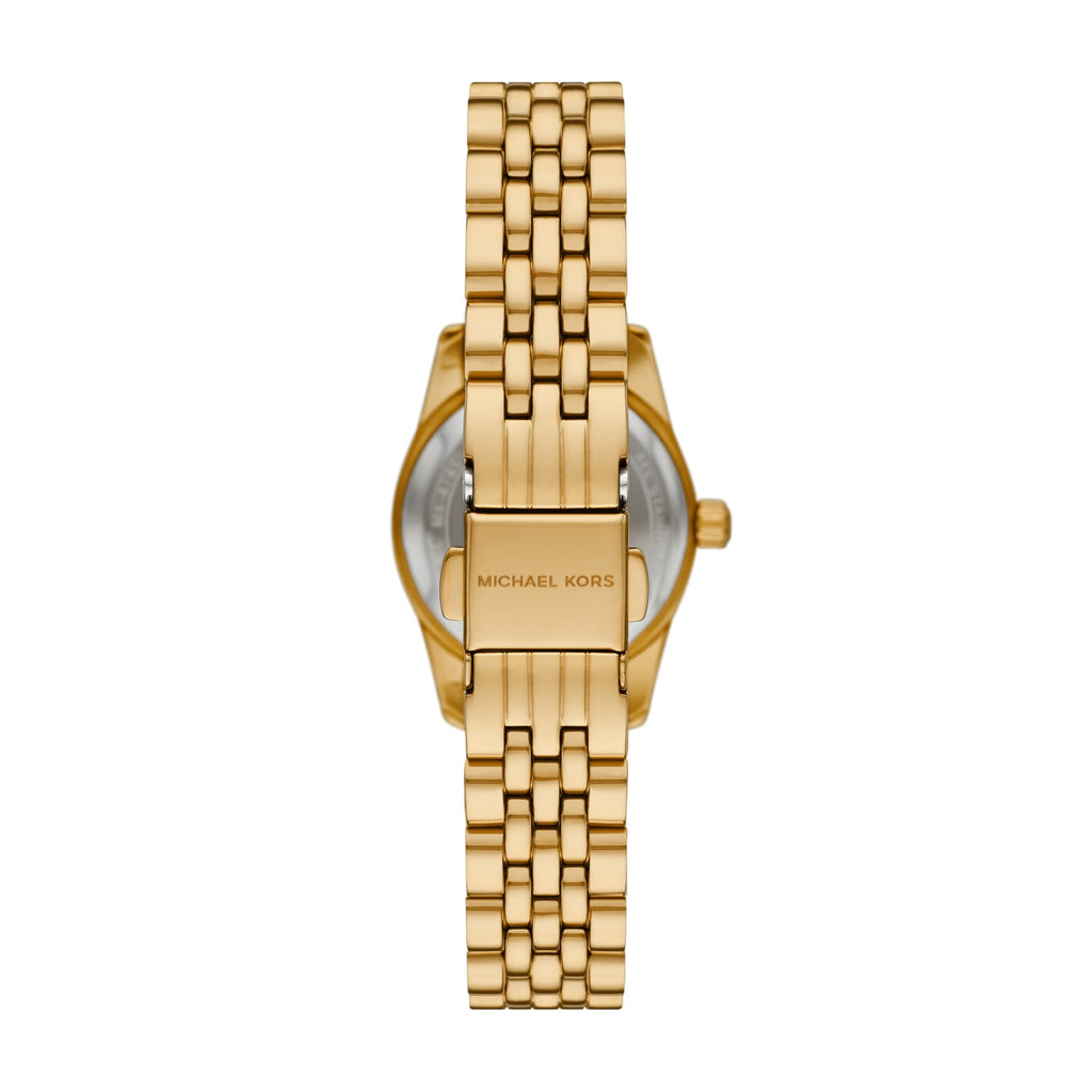 Michael Kors Lauryn Analog Green Dial Gold Steel Strap Watch for Women - MK4737