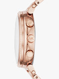 Michael Kors Sofie Chronograph Mother of Pearl White Dial Rose Gold Steel Strap Watch For Women - MK6576