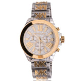 Michael Kors Wren Chronograph Crystals Silver Two Tone Steel Strap Watch for Women - MK6953