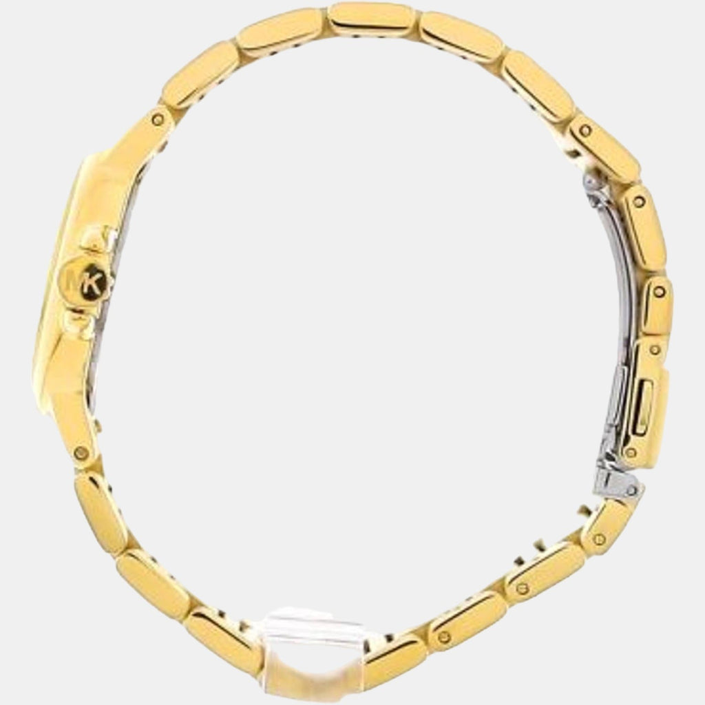 Michael Kors Camille Quartz White Dial Gold Steel Strap Watch For Women - MK7255