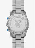 Michael Kors Runway Stop Hunger Blue Dial Silver Steel Strap Watch for Women - MK7427