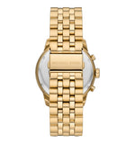 Michael Kors Cunningham Chronograph Gold Dial Gold Steel Strap Watch For Men - MK8963