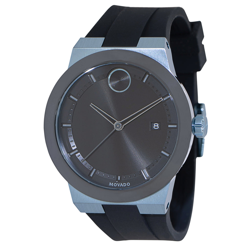 Movado Bold Fusion Black Dial Black Rubber Strap Watch for Men - 3600626