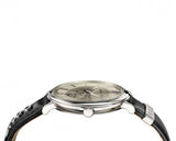 Versace V-Circle Black Manifesto Courage Quartz Silver Dial Black Leather Strap Watch for Men - VBQ080017