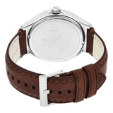 Armani Exchange Hampton Chronograph White Dial Brown Leather Strap Watch For Men - AX2187