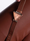 Guess Fame Quartz Rose Gold Dial Brown Leather Strap Watch For Women - GW0548L2