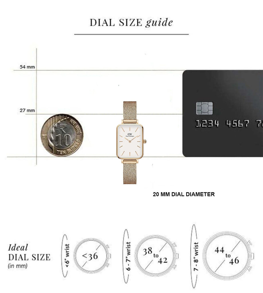 Daniel Wellington Quadro Melrose White Dial Gold Mesh Strap Watch For Women - DW00100431