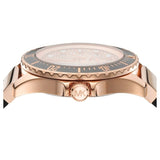 Michael Kors Everest Analog Rose Gold Dial Black Silicone Strap Watch For Women - MK7358