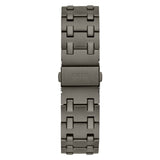 Guess Asset Quartz Red Dial Black Steel Strap Watch For Men - GW0575G5