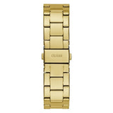 Guess Cubed Analog Gold Dial Gold Steel Strap Watch For Women - GW0606L2