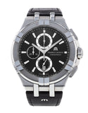 Maurice Lacroix Aikon Chronograph Black Dial Black Leather Strap Watch for Men - AI1018-SS001-330-1