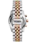 Michael Kors Lexington Chronograph Silver Dial Two Tone Steel Strap Watch for Women - MK5735