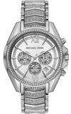 Michael Kors Whitney Chronograph Crystals Silver Dial Silver Steel Strap Watch For Women - MK6728