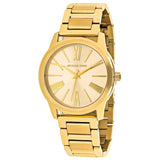 Michael Kors Hartman Quartz Gold Dial Gold Steel Strap Watch For Women - MK3490