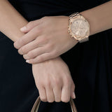 Michael Kors Bradshaw Rose Gold Dial Rose Gold Steel Strap Watch for Women - MK5503