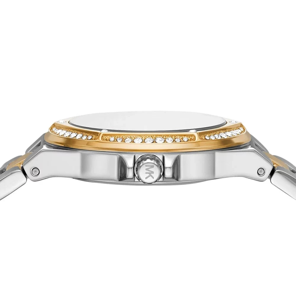 Michael Kors Lennox Three-Hand Gold Dial Two Tone Steel Strap Watch For Women  - MK6988