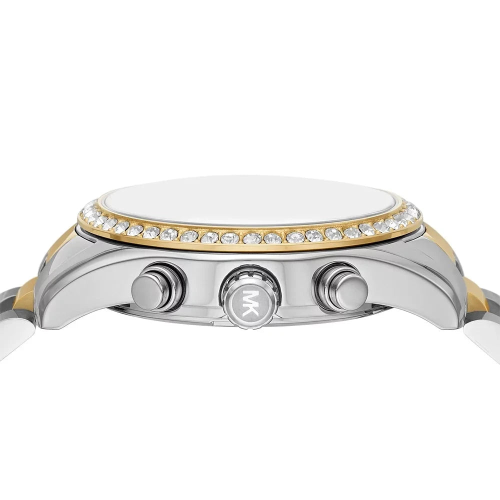 Michael Kors Lexington Chronograph Green Dial Two Tone Steel Strap Watch For Women - MK7303