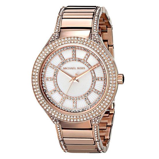 Michael Kors Kerry Mother of Pearl Dial Rose Gold Steel Strap Watch for Women - MK3313
