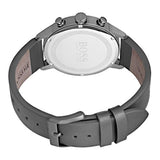 Hugo Boss Architectural Grey Dial Grey Leather Strap Watch for Men - 1513570