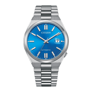 Citizen x Pantone Automatic Blue Dial Silver Steel Strap Watch For Men - NJ0158-89L