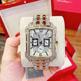 Bulova Crystal Chronograph White Dial Two Tone Steel Strap Watch for Men - 98C109